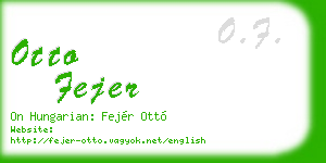 otto fejer business card